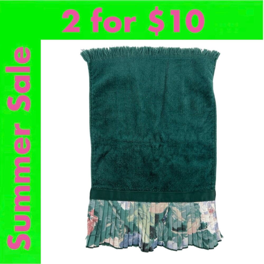70s dark green Avanti hand towel 1970s vintage SALE